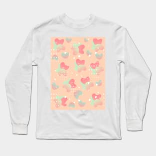 Heart Pastel Colors Long Sleeve T-Shirt